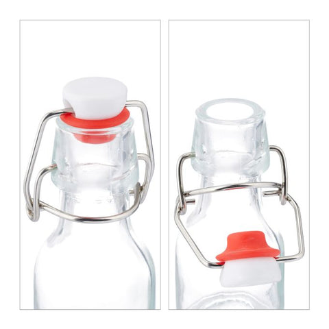 Mini Swing-Top Bottles 50ml (Grolsch Style) - Tiny Flip-Top Bottles for Samples & Liqueurs