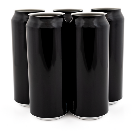 500 ml Black Beer Can - Pack of 24 / 48 pcs (Lids Not Included)