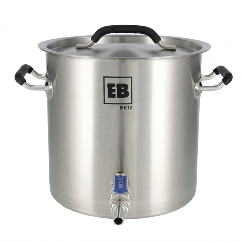 Easybrew Stainless Steel Brew Kettle 12L with Ball Valve — Homebrew Kettle for Small Batch Brewing