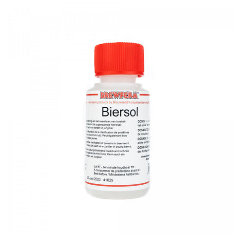 Bottle of Brewfera Biersol on a white background