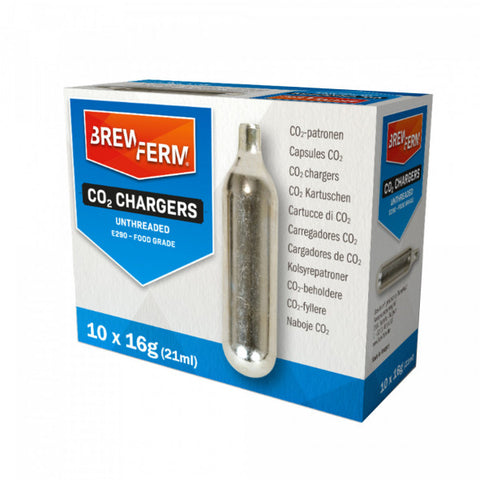 CO₂ Cartridges 16 g - 10 pcs (Unthreaded)