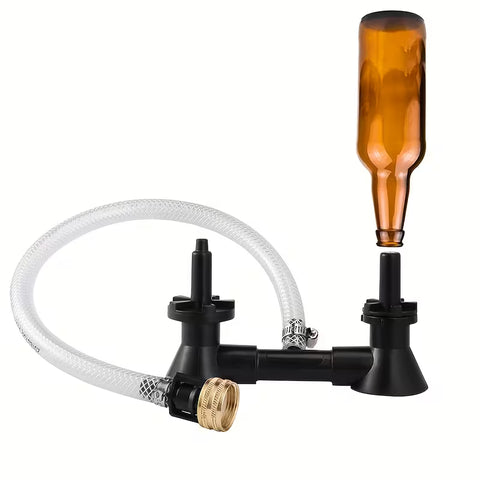 Double Blast Bottle & Carboy Washer — Faucet-Powered Homebrew Rinser & Cleaning Tool