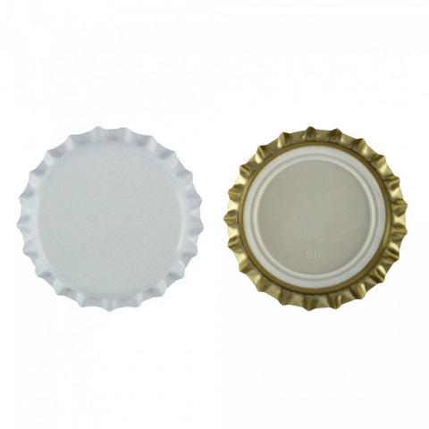 White Crown Caps 26mm - Bottle Caps for Homebrewing