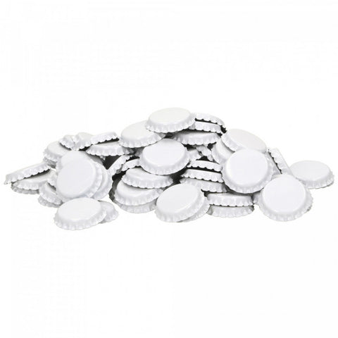 White Crown Caps 26mm - Bottle Caps for Homebrewing