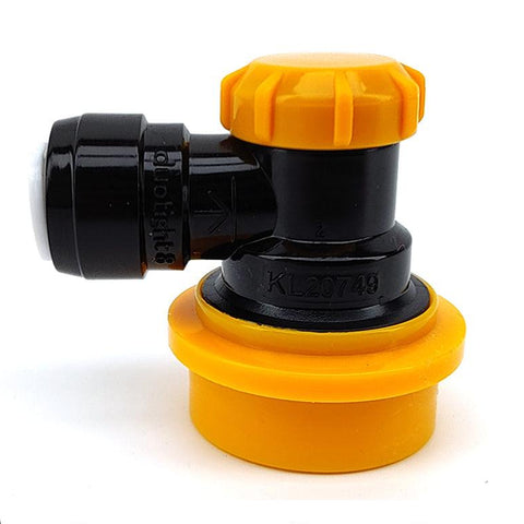 duotight 8mm (5/16) Ball Lock Disconnect (Black + Yellow Liquid)