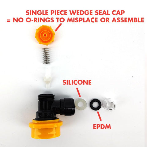 duotight 8mm (5/16) Ball Lock Disconnect (Black + Yellow Liquid)