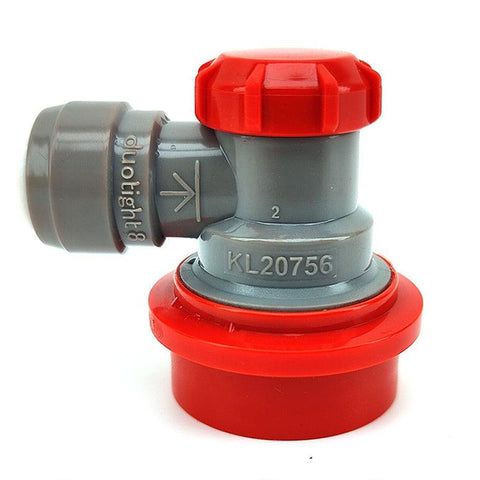 duotight 8mm (5/16) Ball Lock Disconnect (Grey + Red Gas)