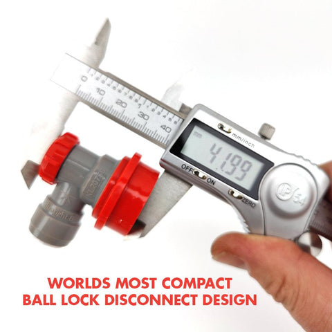 duotight 9.5mm (3.8) Ball Lock Disconnect (Grey + Red Gas)