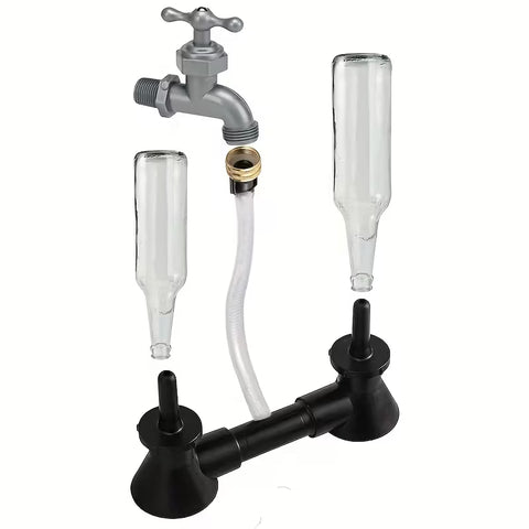 Double Blast Bottle & Carboy Washer — Faucet-Powered Homebrew Rinser & Cleaning Tool