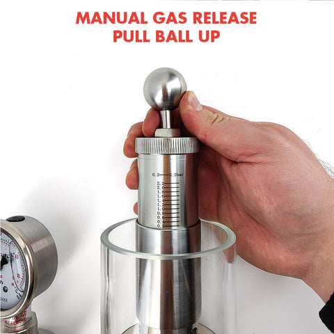 1.5" TC Horizontal Spunding Valve with Pressure Gauge — Tri-Clamp Pressure Fermentation Valve 0.2–2.2 Bar
