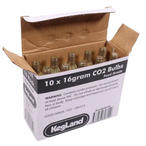 CO₂ Cartridges 16 g - 10 pcs (Threaded - for Mini Chargers & Dispensers)
