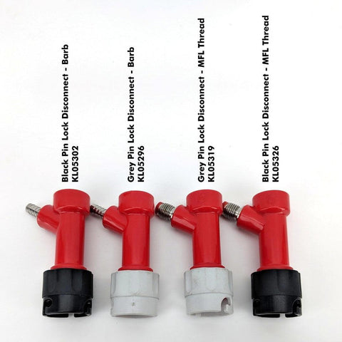 Pin Lock Liquid Disconnect Black - MFL Thread Corny Keg Quick Disconnect