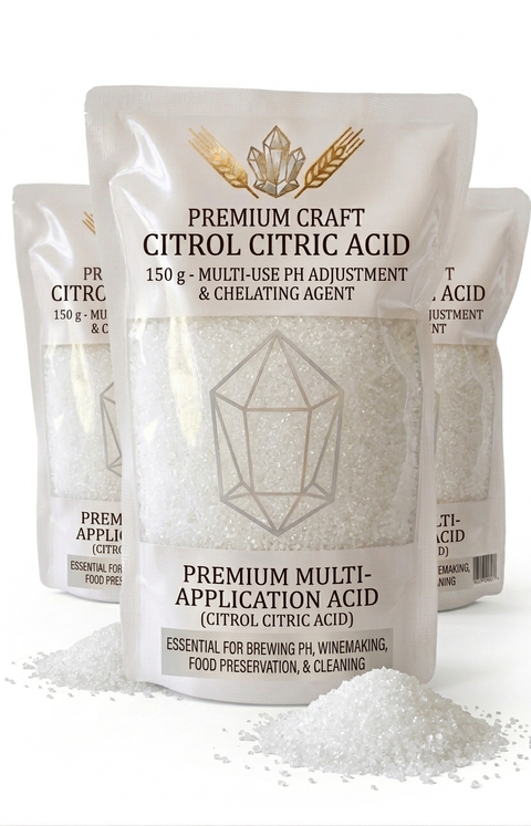 Citrol Citric Acid 150g - Acidity Corrector for Wine, Beer & Homebrew