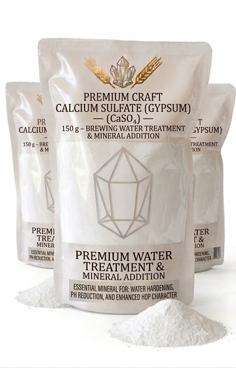Calcium Sulfate (CaSO₄) Gypsum - Brewing Water Treatment & Mineral Addition