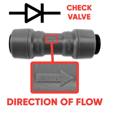 duotight - 8mm (5/16”) Female x 8mm (5/16”) Female One Way Check Valve