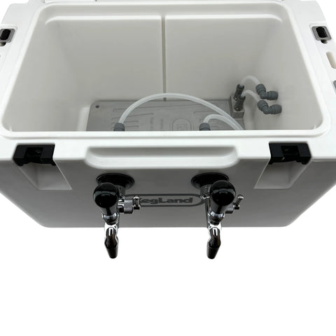 Double Flow Control Jockey Box / Tap Cooler Box - Aluminium Cold Plate (2-Tap)