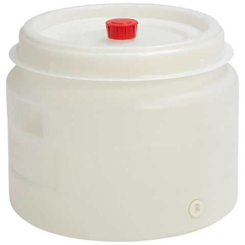 Plastic Fermentation Vessel 30L with Airlock & Tap — Transparent Food-Grade Fermenting Bucket