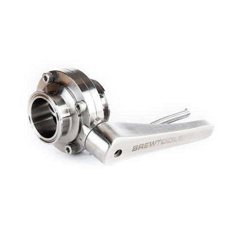 Brewtools Butterfly Valve TC 2" - Stainless Sanitary Valve for Fermenters