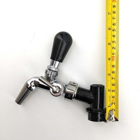 Ball Lock Disconnect (Black/Liquid) With Integrated Tap Shank & Collar
