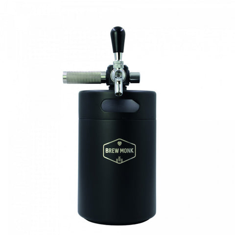Brew Monk 4L Mini Keg - Complete Serving System with Integrated Regulator