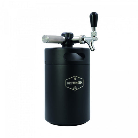 Brew Monk 4L Mini Keg - Complete Serving System with Integrated Regulator
