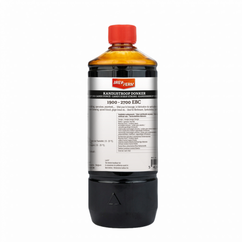 A bottle of JregvFerm Ranniströp Donner 1900-7000 EDC, featuring an amber plastic bottle with a red cap and a black base, shown against a plain white background.