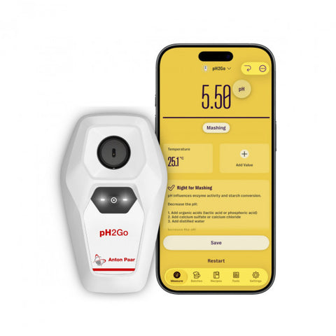 Anton Paar pH2Go Digital pH Meter - Glass-Free ISFET pH Meter for Brewing & Winemaking