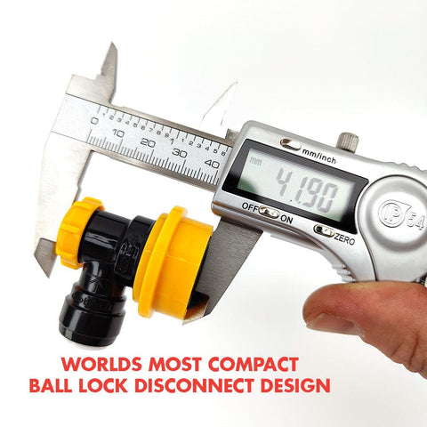 duotight 8mm (5/16) Ball Lock Disconnect (Black + Yellow Liquid)