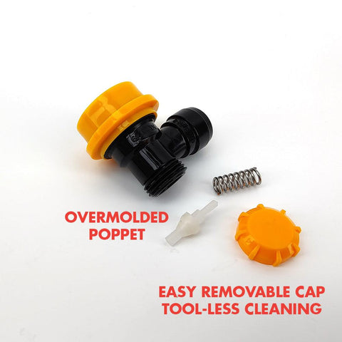 duotight 8mm (5/16) Ball Lock Disconnect (Black + Yellow Liquid)