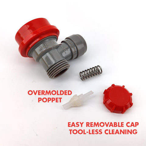 duotight 9.5mm (3.8) Ball Lock Disconnect (Grey + Red Gas)