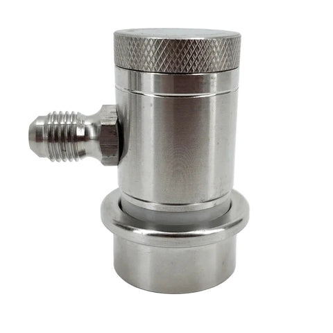 Machined Stainless Steel Ball Lock Disconnect – Gas (Grey) – MFL Thread