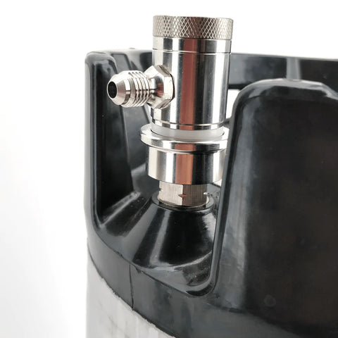 Machined Stainless Steel Ball Lock Disconnect – Gas (Grey) – MFL Thread