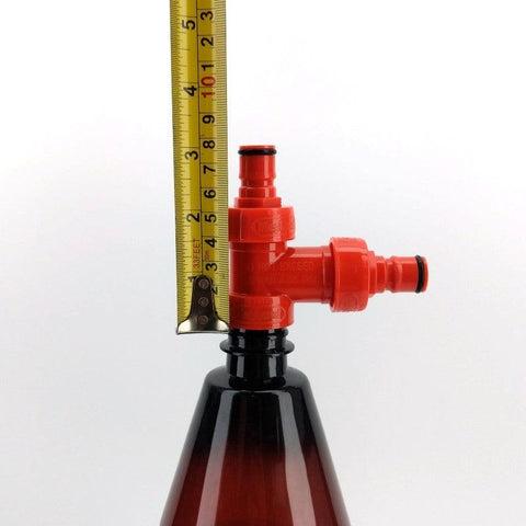 PCO1881 Carbonation Cap Tee Adapter - PET Bottle Mini Keg Connector