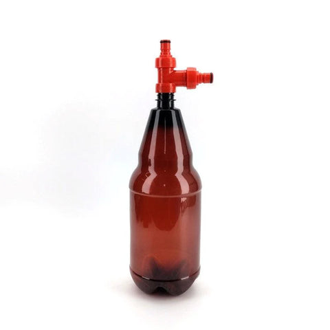 PCO1881 Carbonation Cap Tee Adapter - PET Bottle Mini Keg Connector