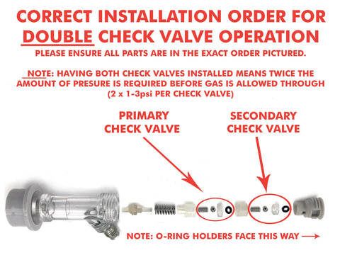 Premium Ball Lock Disconnect MFL (Grey/Gas) With Integrated Check Valve