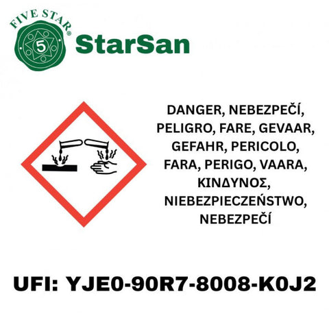 Star San HB Five Star 3.79L - No-Rinse Acid Sanitiser Gallon