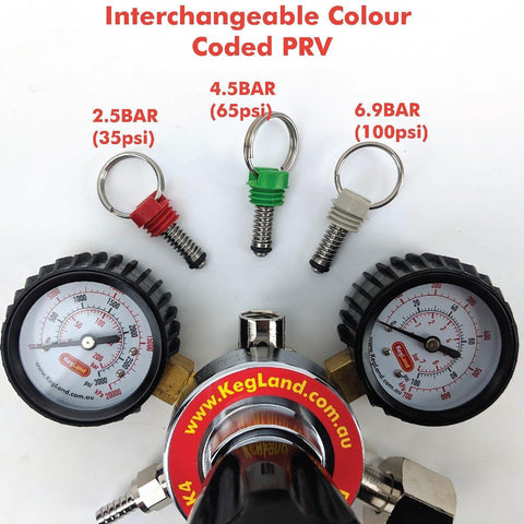 MK4 Dual Gauge CO₂ Regulator – Type 30 (4.5 bar PRV / 100 PSI Gauge)